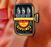 Sardines Tin Retro Enamel Pin Badge | Pincredible