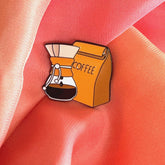 Pour Over Coffee Enamel Pin Badge | Pincredible