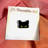 Black Cat Eyes Enamel Pin Badge | Pincredible