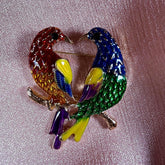 Lovebird Brooch Pin