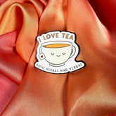 I Love Tea Enamel Pin Badge | Pincredible
