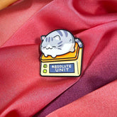 Absolute Unit Cat on Scales Enamel Pin Badge | Pincredible