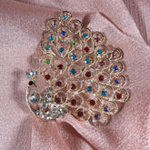 Peacock Full Fan Tail Brooch Pin