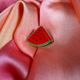 Juicy Watermelon Slice Enamel Pin Badge | Pincredible