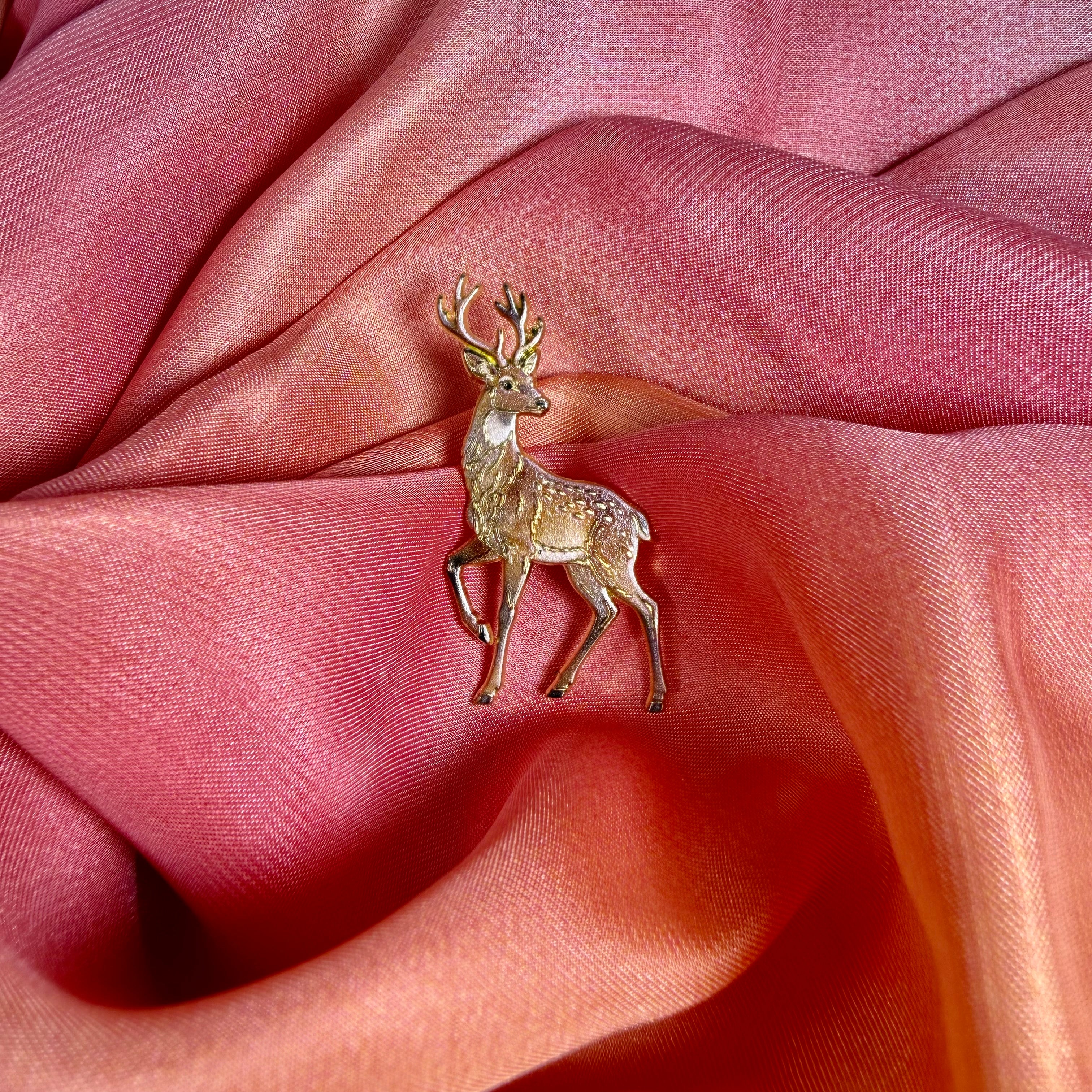 Stag Deer Enamel Pin Badge | Gold Stag Antler Lapel Pin | Pincredibles