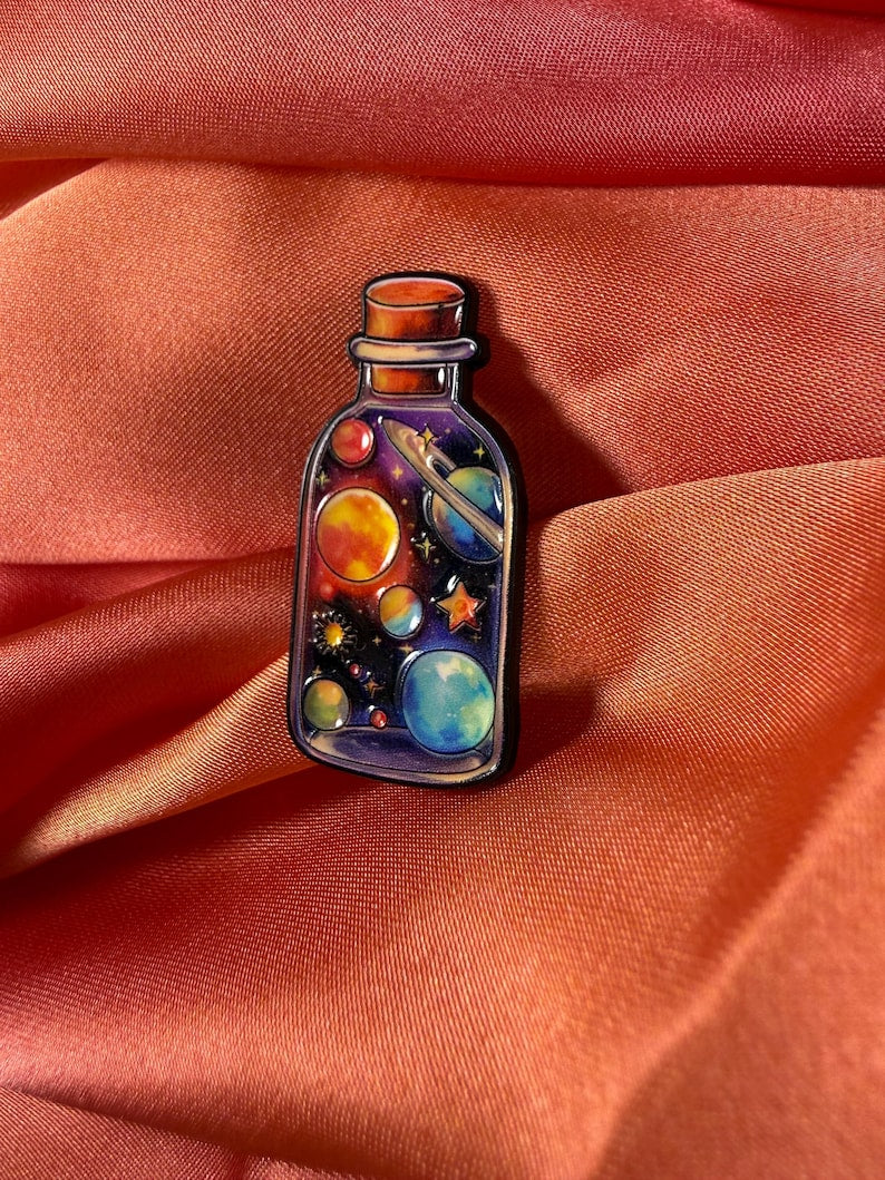 Space Bottle Enamel Pin Badge | Pincredible