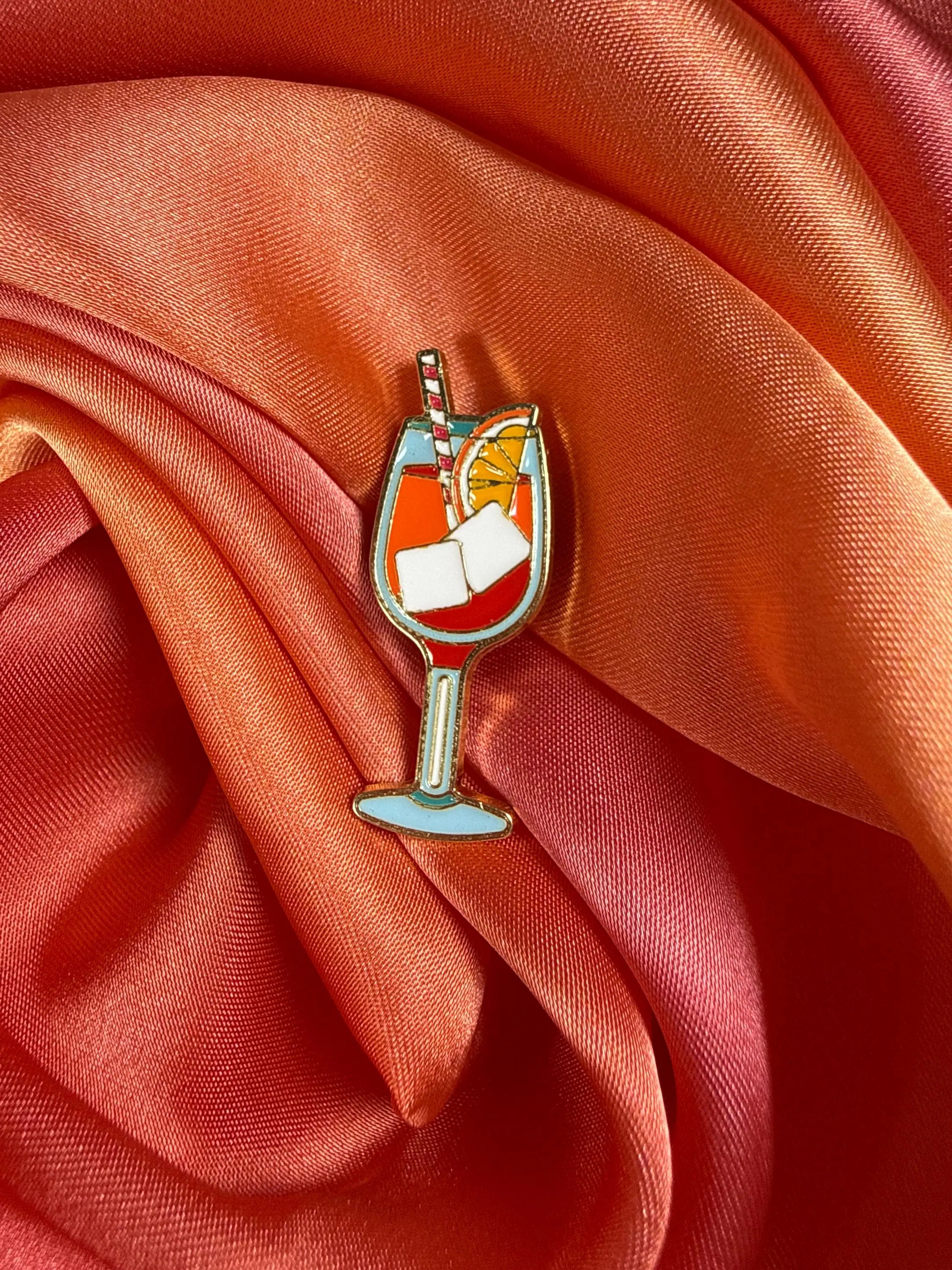 Aperol Spritz Cocktail Enamel Pin Badge | Pincredible