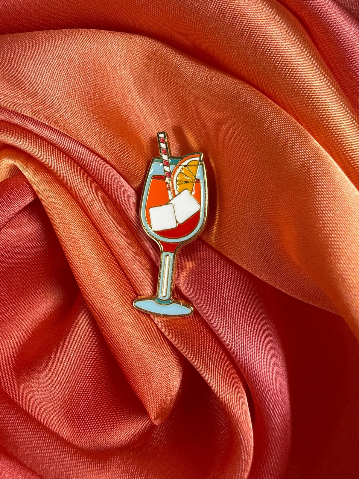Aperol Spritz Cocktail Enamel Pin Badge | Pincredible