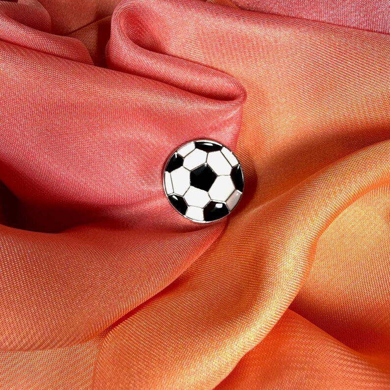 Football Enamel Pin Badge | Soccer Ball Lapel Pin | World Cup Accessory