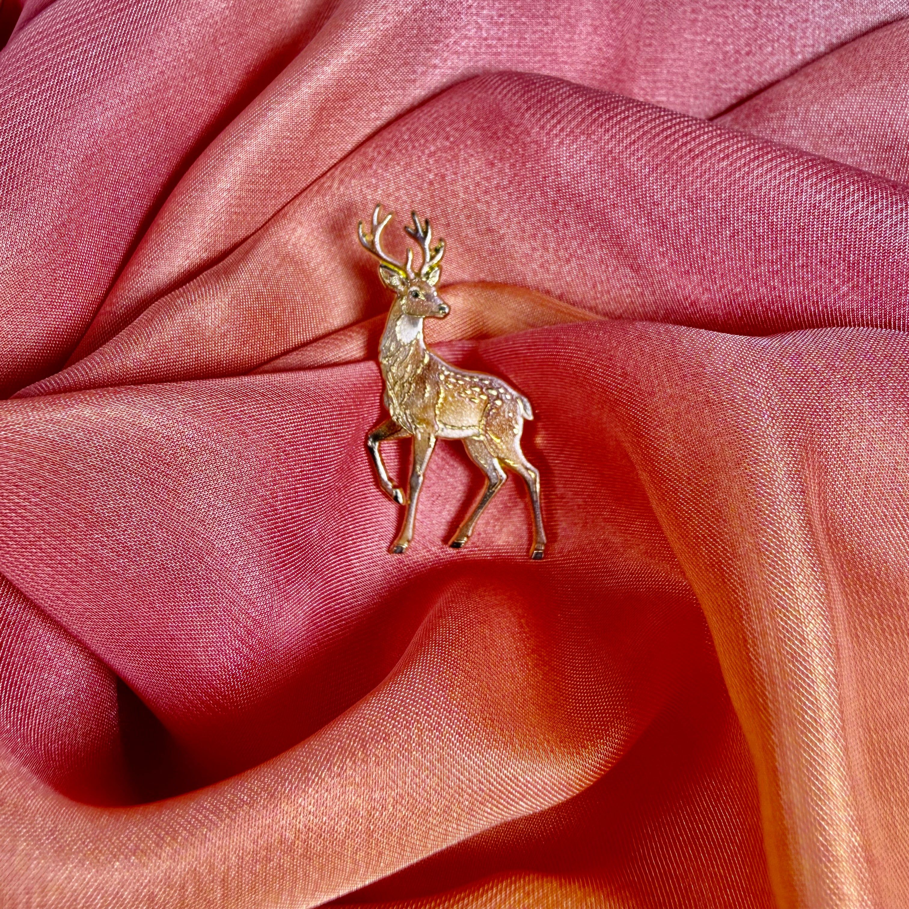 Stag Deer Enamel Pin Badge | Gold Stag Antler Lapel Pin | Pincredibles