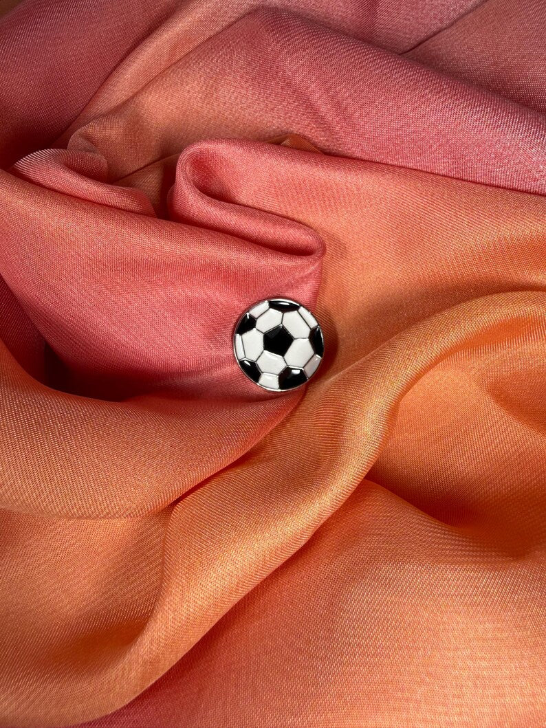 Football Enamel Pin Badge | Soccer Ball Lapel Pin | World Cup Accessory
