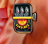 Sardines Tin Retro Enamel Pin Badge | Pincredible