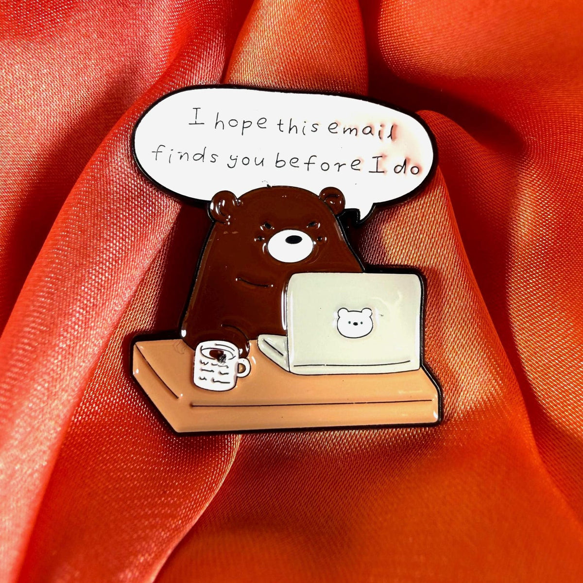 Email Bear Enamel Pin Badge | Pincredible
