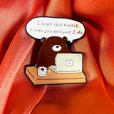 Email Bear Enamel Pin Badge | Pincredible