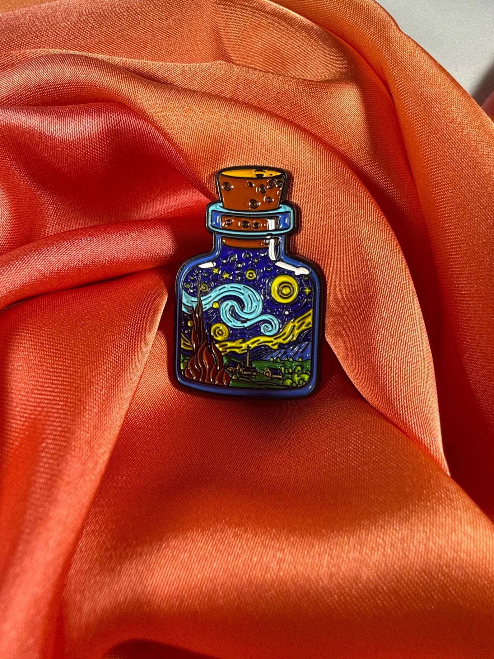 Starry Evening Bottle! Enamel Pin Badge | Pincredible