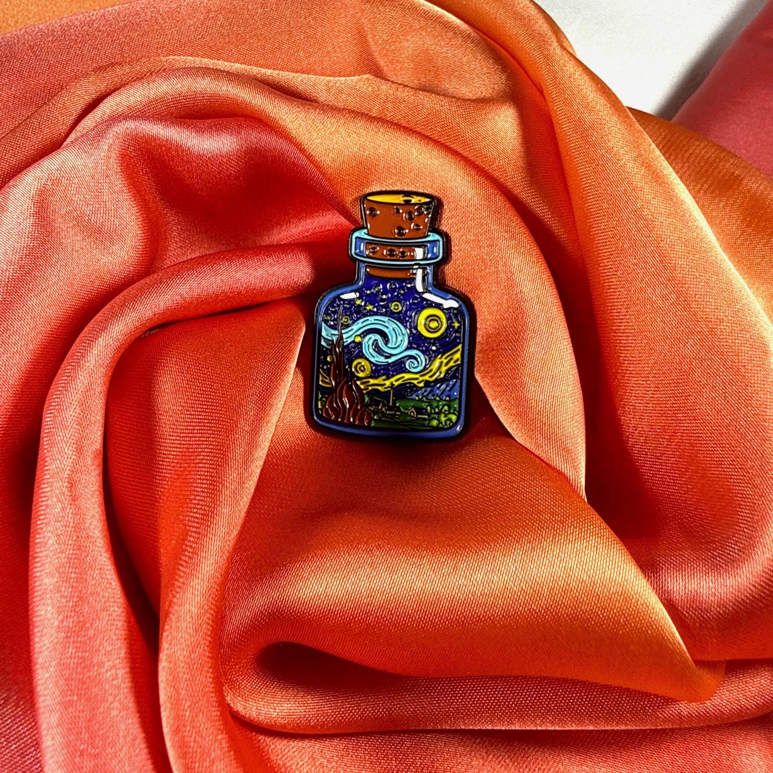 Starry Evening Bottle! Enamel Pin Badge | Pincredible
