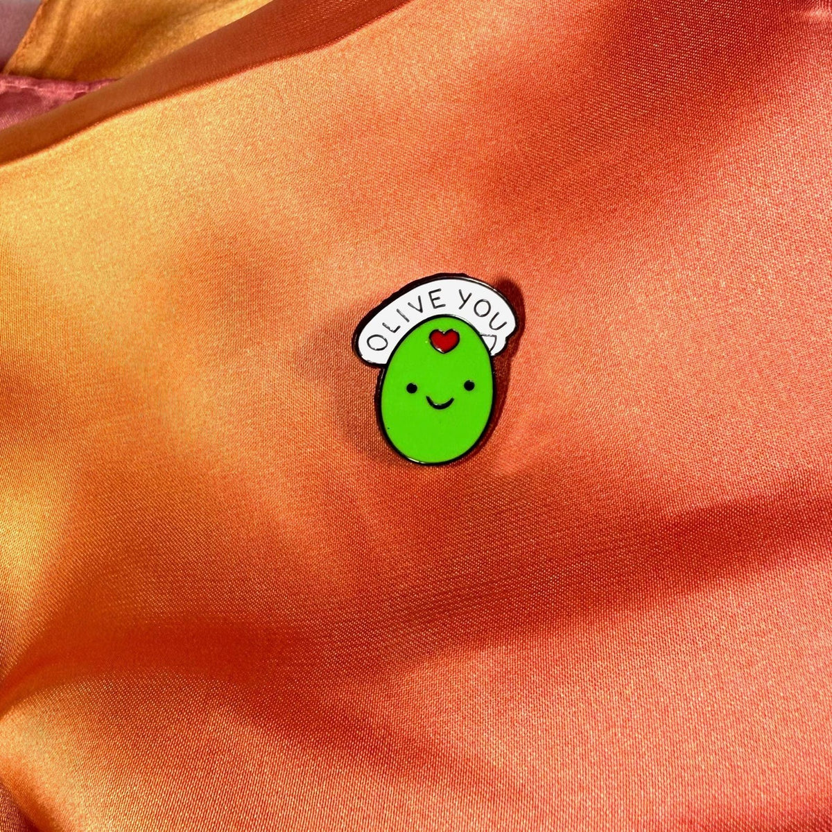 Olive You Love Valentines Enamel Pin Badge | Pincredible
