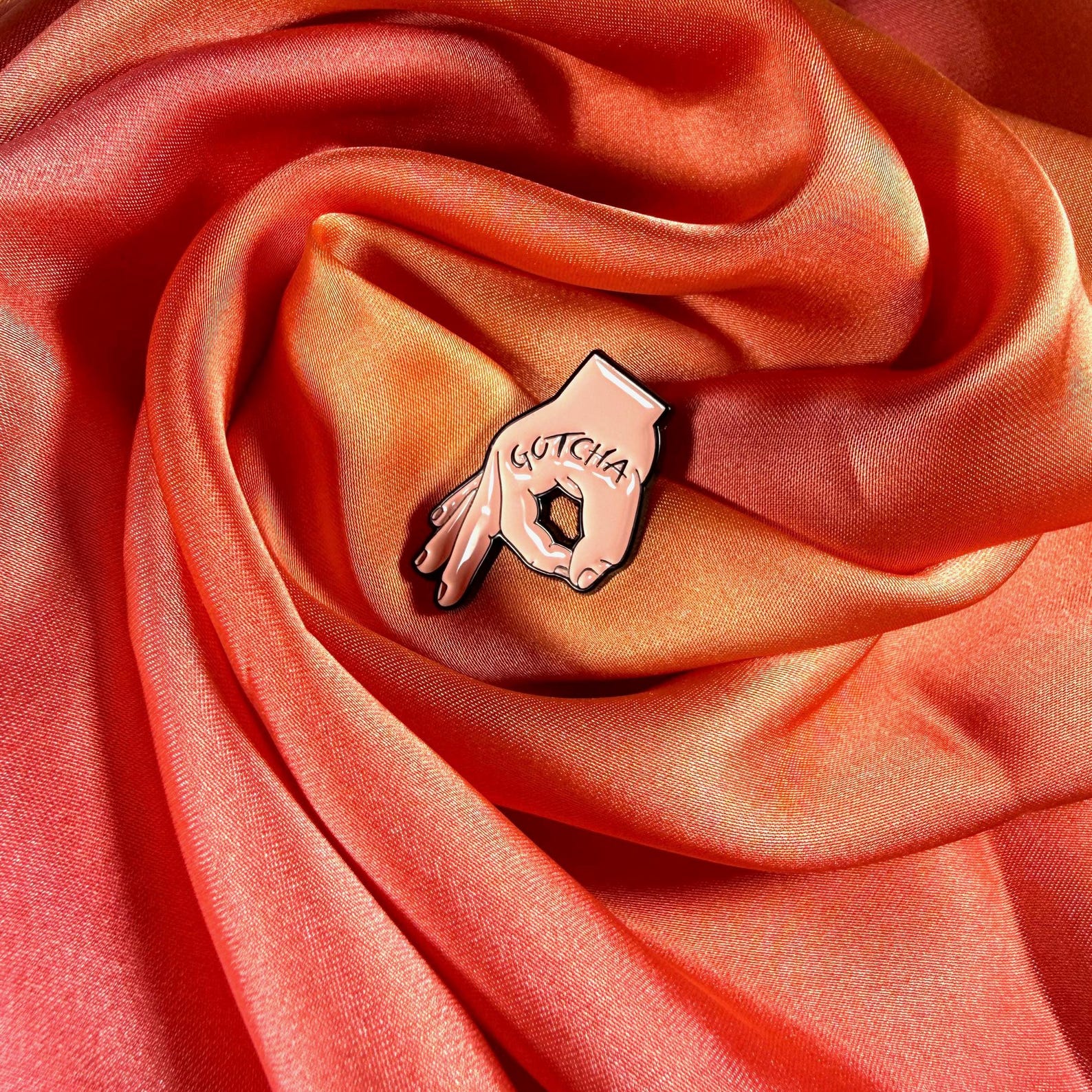 Gotcha! Hand Enamel Pin Badge | Pincredible
