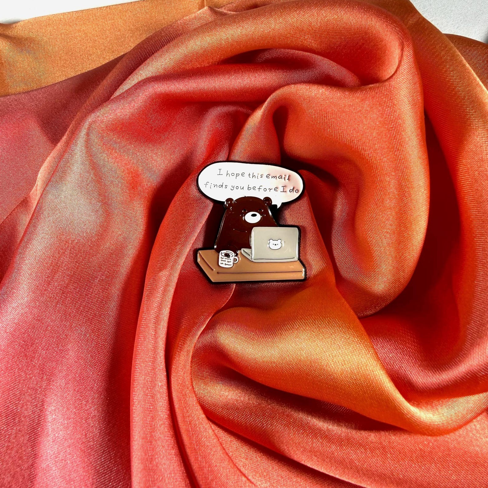 Email Bear Enamel Pin Badge | Pincredible