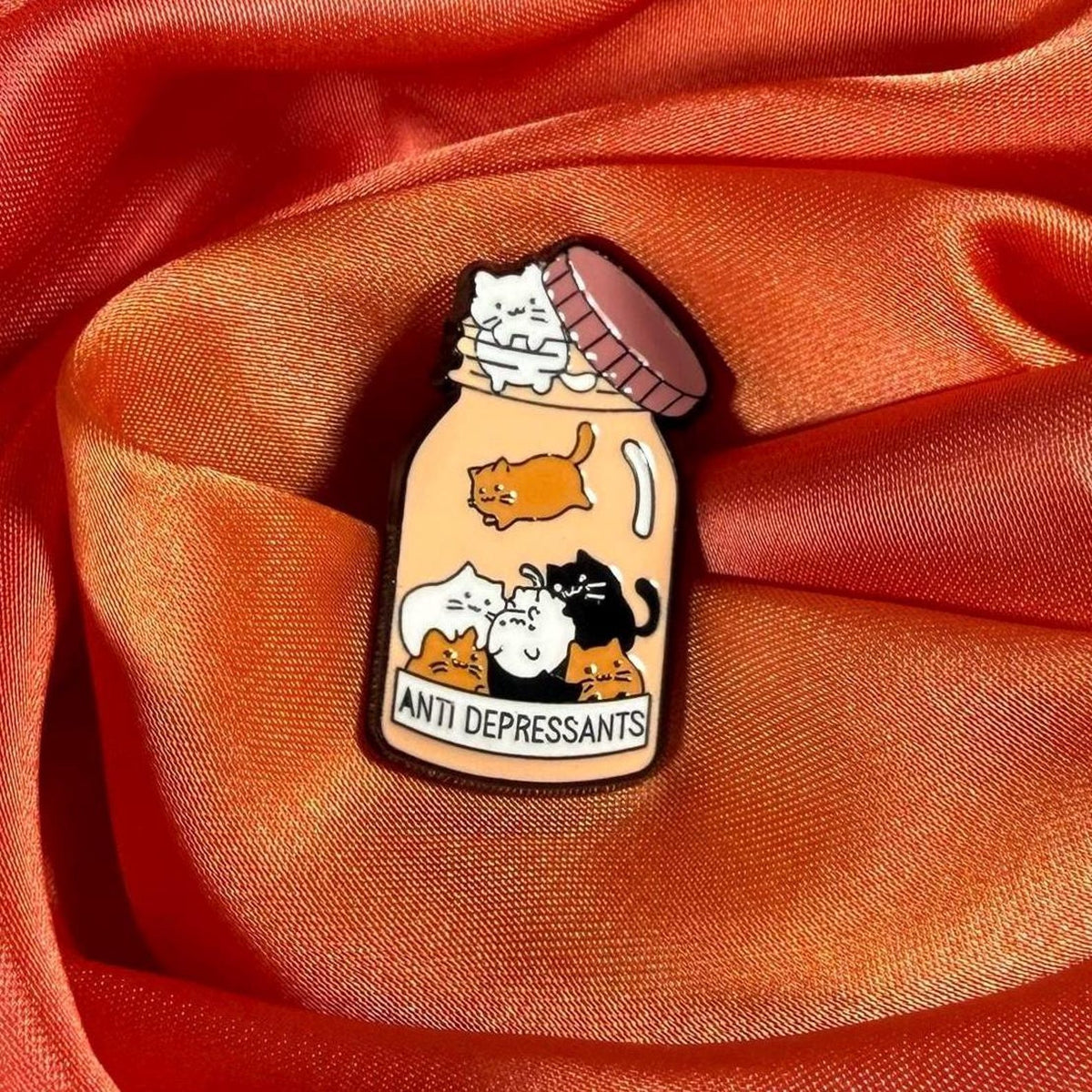 Cat Therapy Enamel Pin Badge | Pincredible