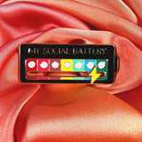 My Social Battery! Sliding Enamel Pin Badge | Pincredible
