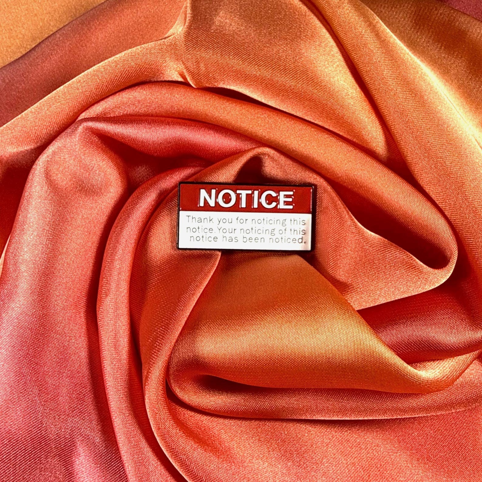 Notice! Enamel Pin Badge | Pincredible