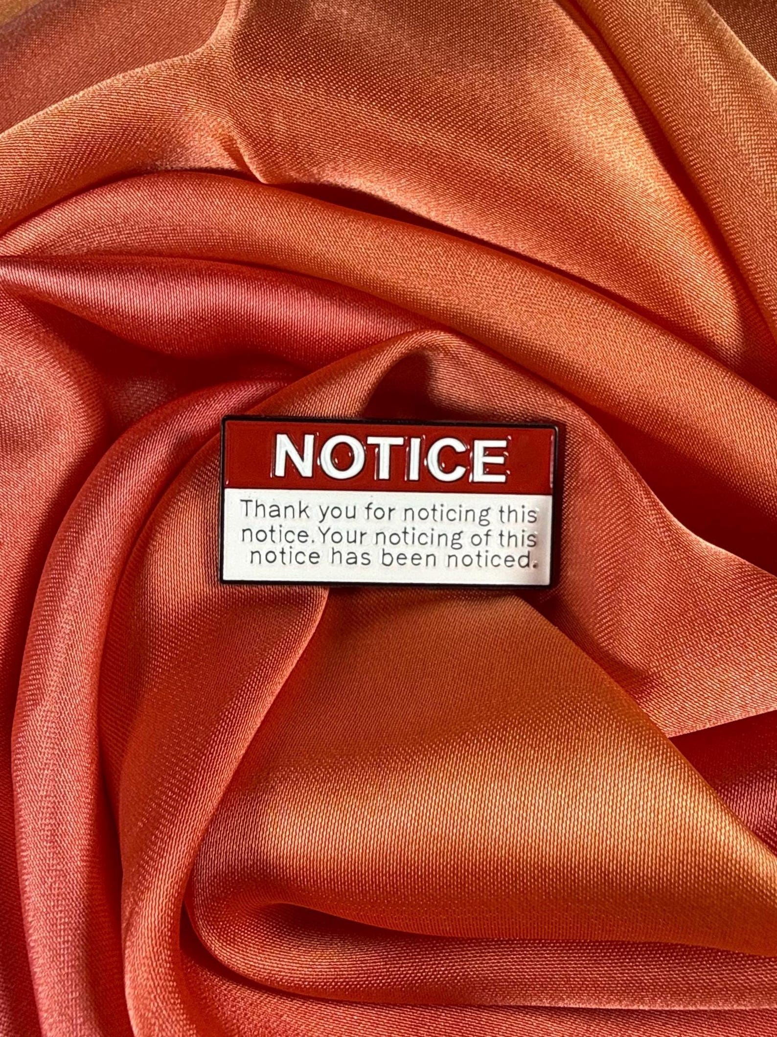 Notice! Enamel Pin Badge | Pincredible