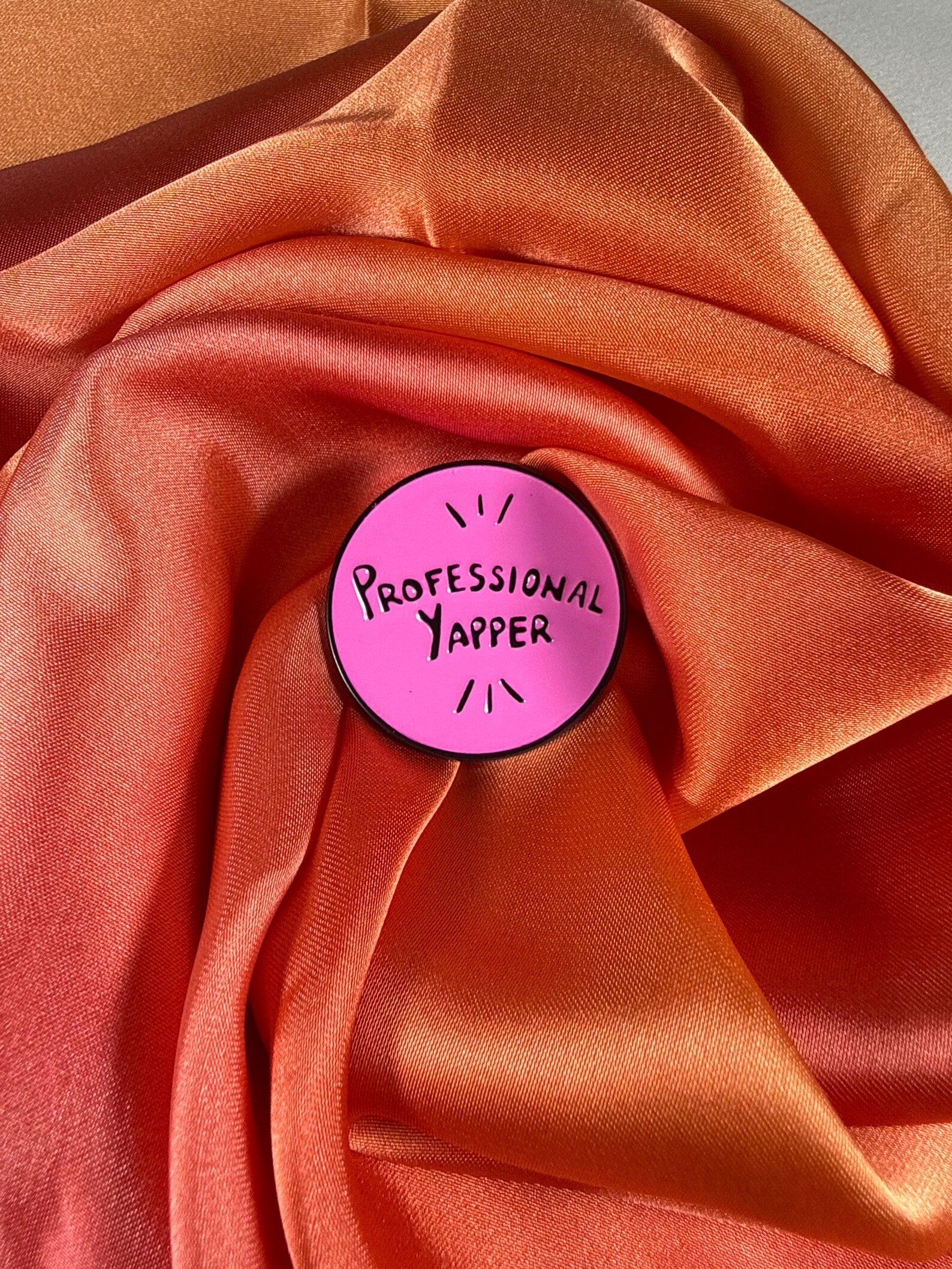 Professional Yapper! Enamel Pin Badge | Pincredible Pink