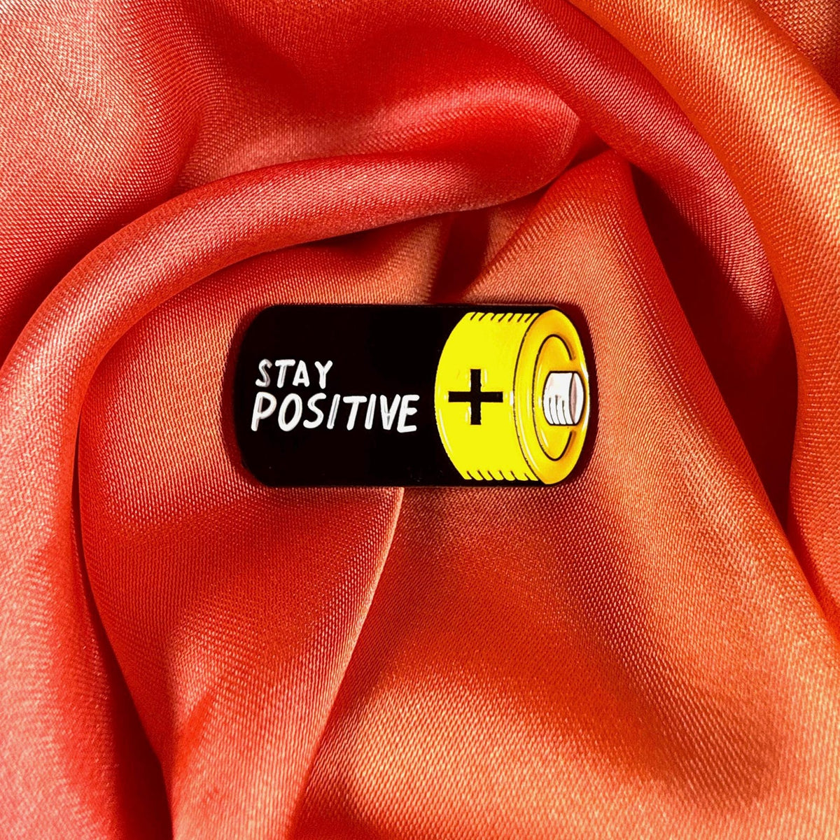 Stay Positive! Enamel Pin Badge | Pincredible
