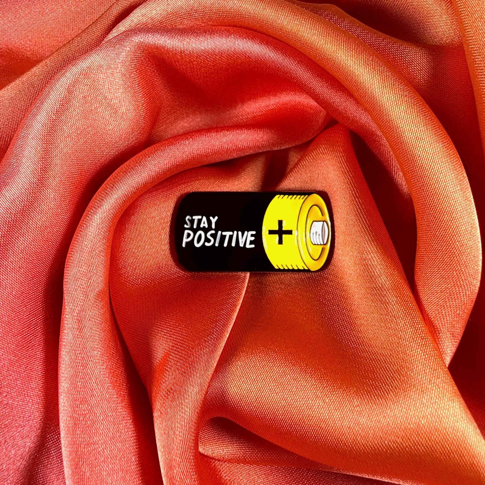 Stay Positive! Enamel Pin Badge | Pincredible