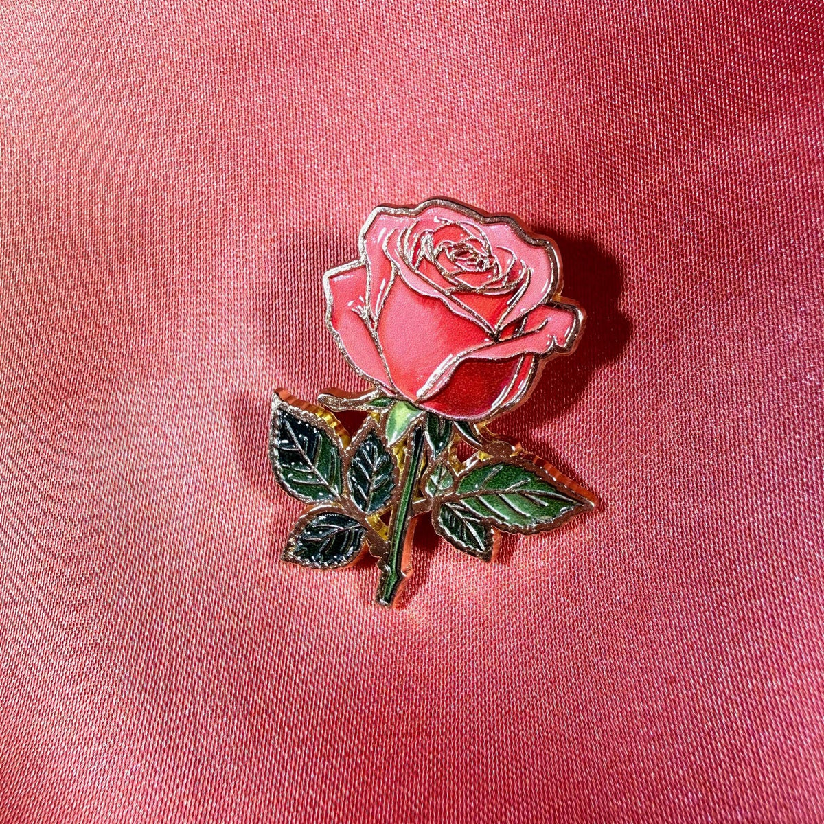 Rose Valentines Enamel Pin Badge | Pincredible