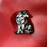 Wolf Mosaic Enamel Pin Badge | Pincredible