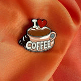 I Love Coffee Enamel Pin Badge | Pincredible