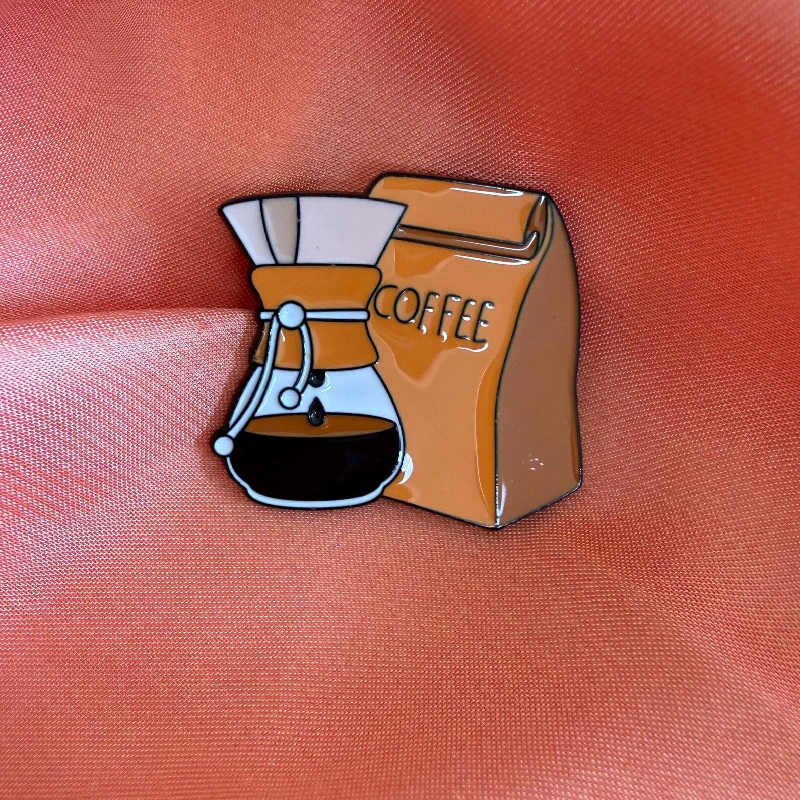 Pour Over Coffee Enamel Pin Badge | Pincredible