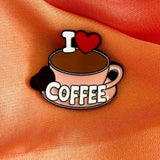 I Love Coffee Enamel Pin Badge | Pincredible