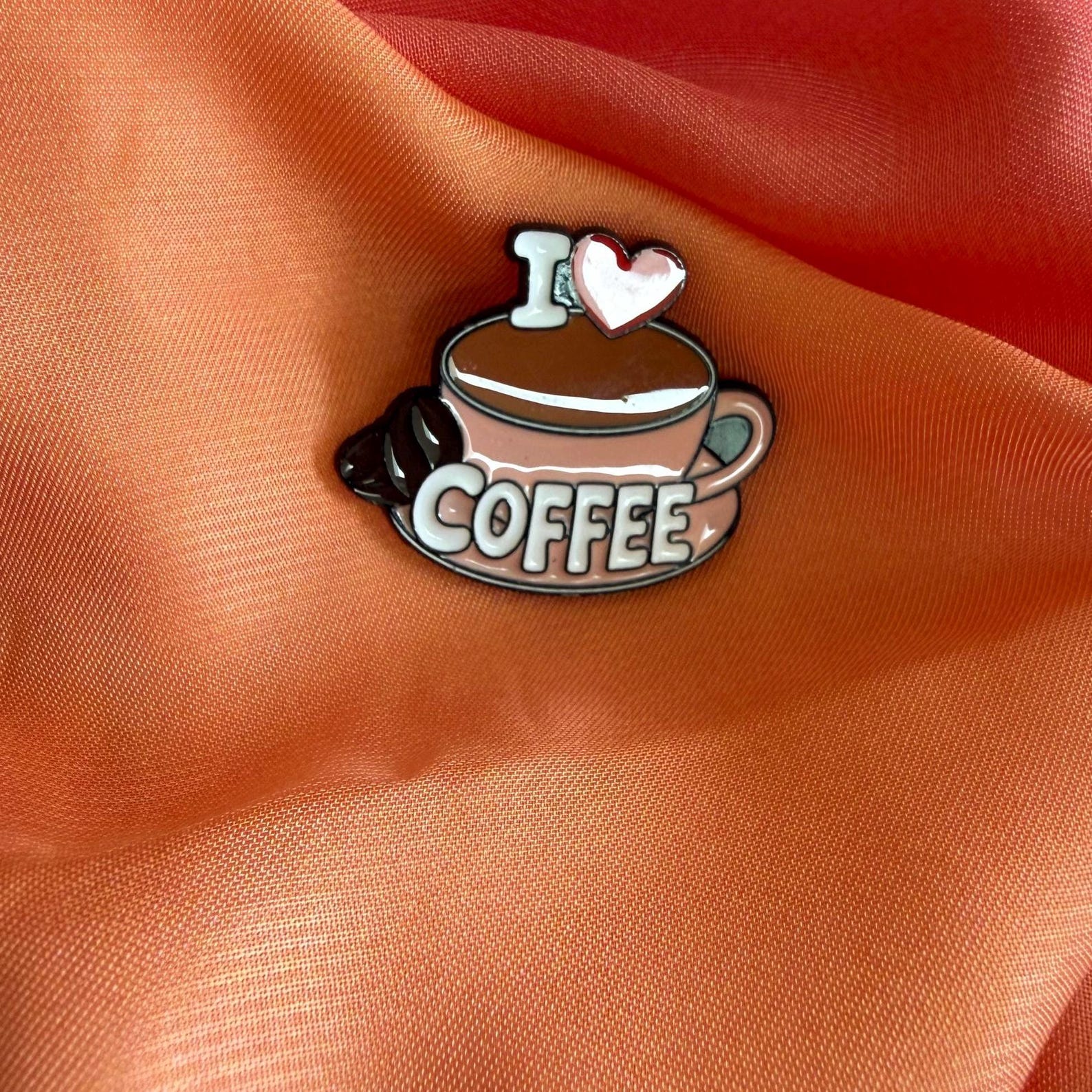 I Love Coffee Enamel Pin Badge | Pincredible