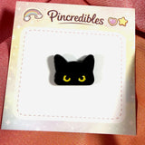 Black Cat Eyes Enamel Pin Badge | Pincredible