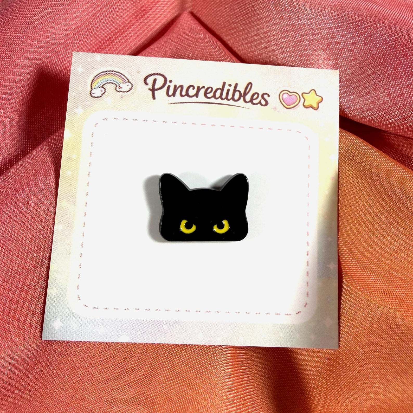 Black Cat Eyes Enamel Pin Badge | Pincredible