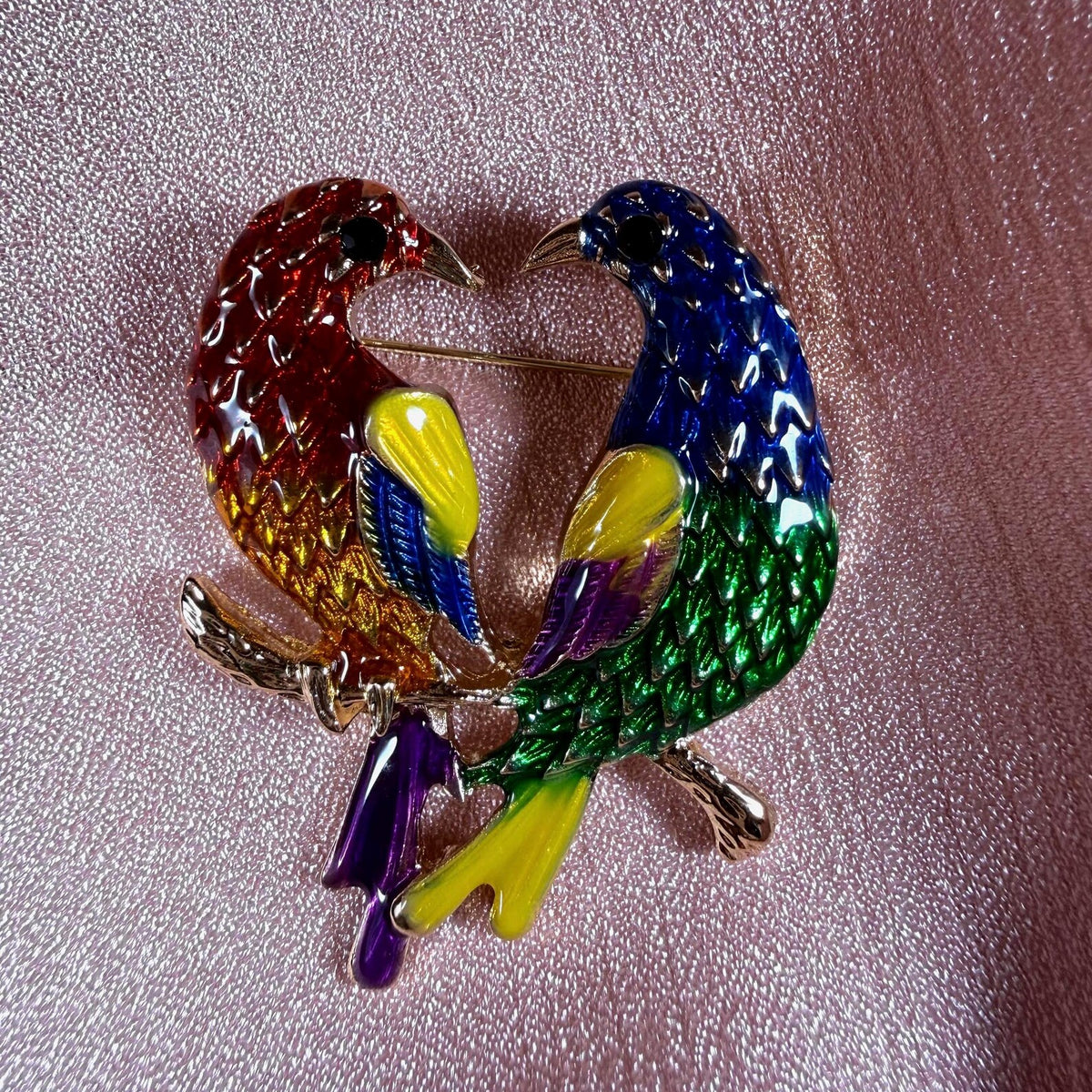 Lovebird Brooch Pin