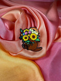 Flower Bouquet Otter Enamel Pin Badge | Pincredible