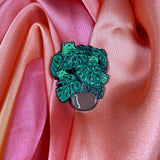 Ghosts in a Monstera Plant Enamel Pin Badge | Pincredible