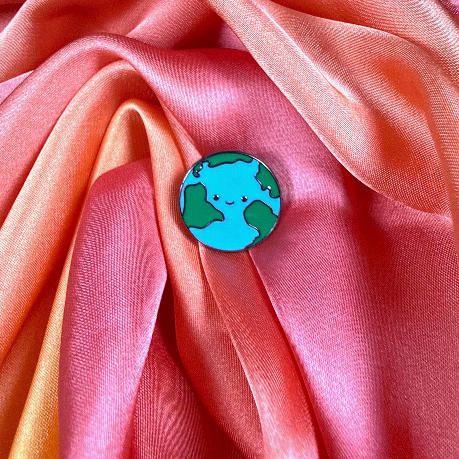 Kawaii Earth Enamel Pin Badge | Pincredible Collection Accessory