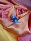 Blue Swallow Enamel Pin Badge | Pincredible