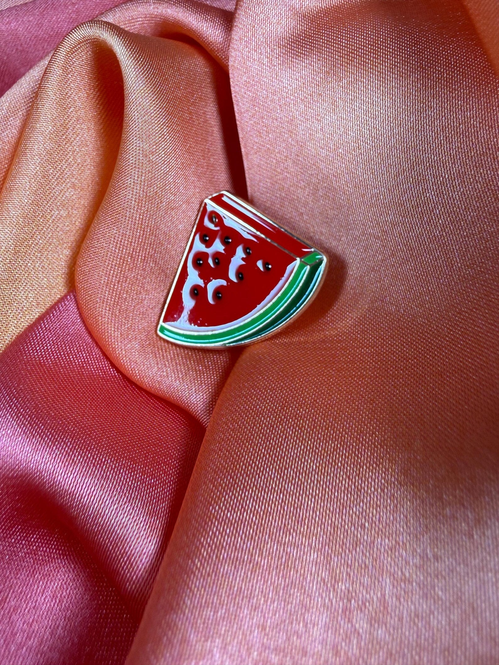 Juicy Watermelon Slice Enamel Pin Badge | Pincredible