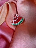 Juicy Watermelon Slice Enamel Pin Badge | Pincredible