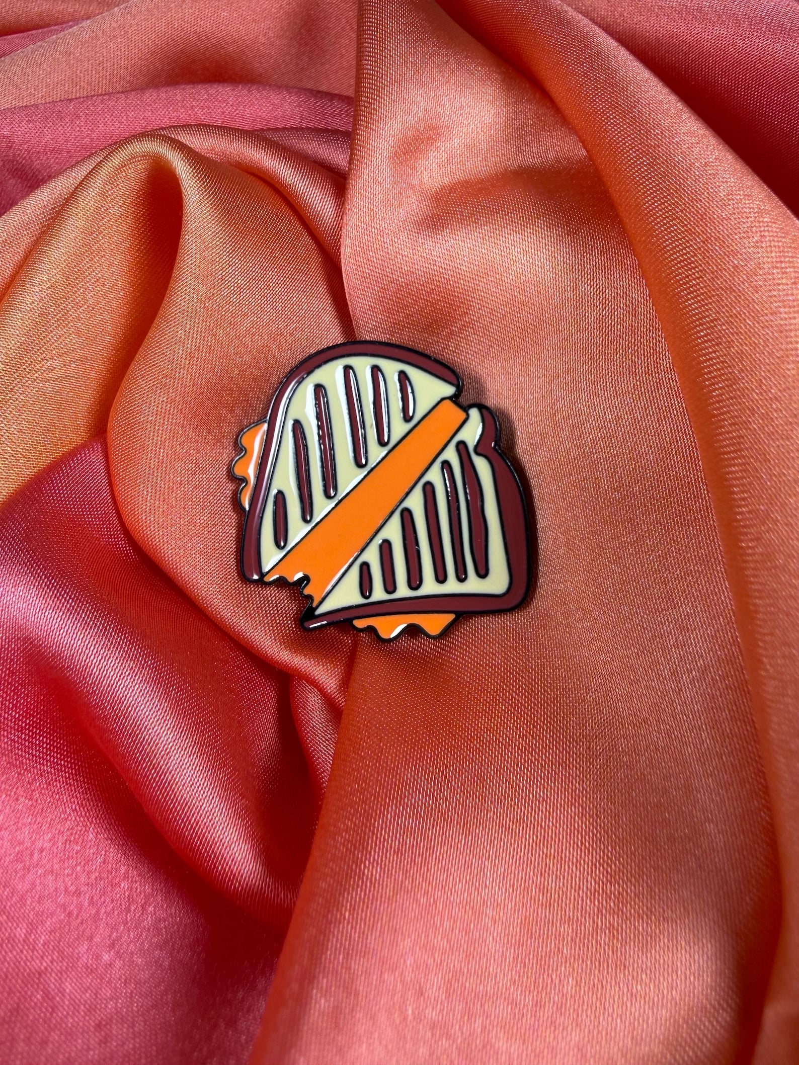 Grilled Cheese Toastie Enamel Pin Badge | Pincredible