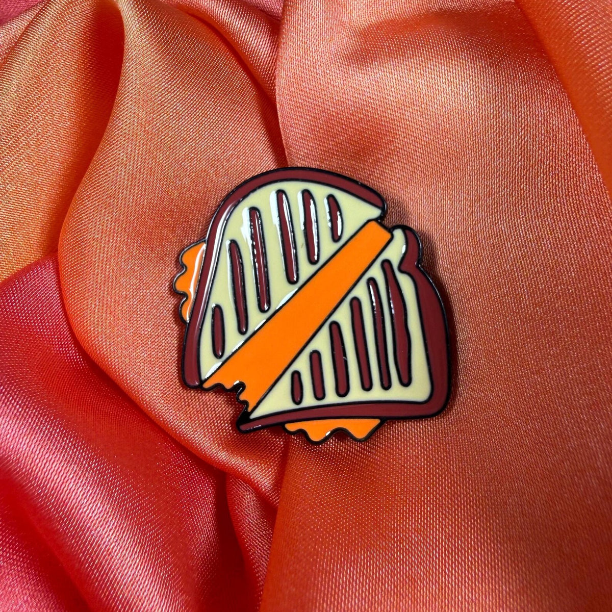 Grilled Cheese Toastie Enamel Pin Badge | Pincredible