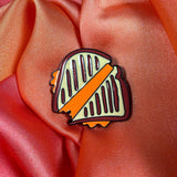 Grilled Cheese Toastie Enamel Pin Badge | Pincredible