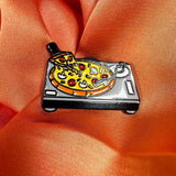 Pizza Turntable DJ Enamel Pin Badge | Pincredible