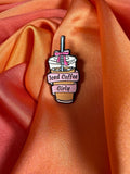 Iced Coffee Girly Enamel Pin Badge | Pincredible